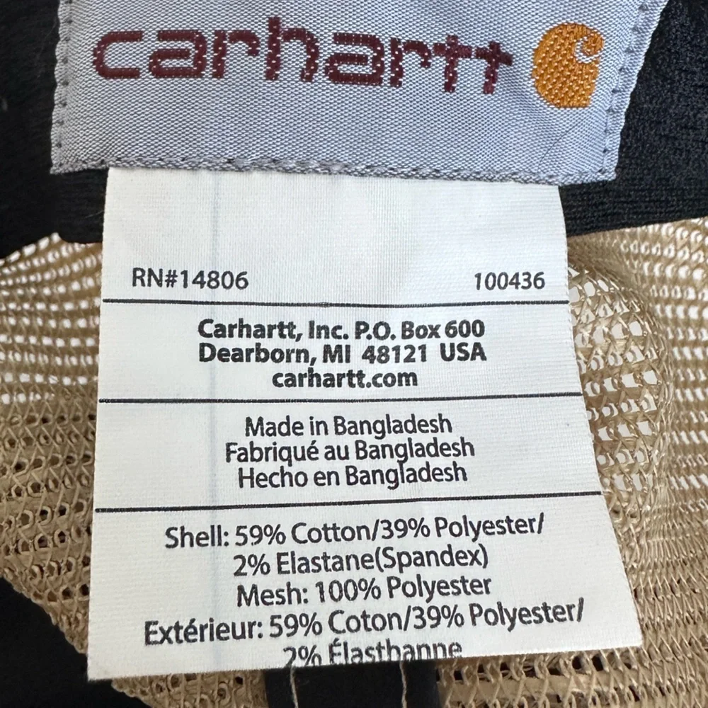 CARHARTT Rugged Professional Adjustable Mesh Snapback Dad Cap Men's Trucker Hat